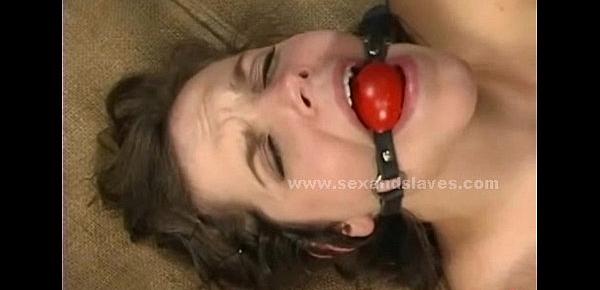  Luscious teen babe forced to suck cock then fucked in rough brutal violent sex
